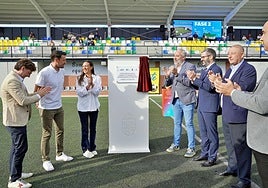 Inauguración del graderío cubierto del campo de fútbol de Santomera.