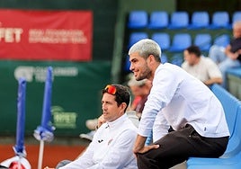 Carlitos, ayer, en un partido en el Murcia Club de Tenis.