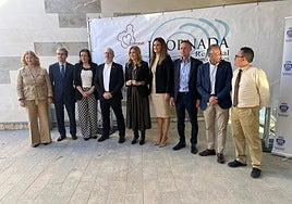 Autoridades y representantes del sector, en Archena.