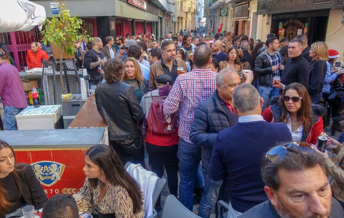 Barra instalada en el centro durante las navidades de 2024.