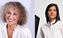 Lola López Mondéjar y Sandra Ollo.