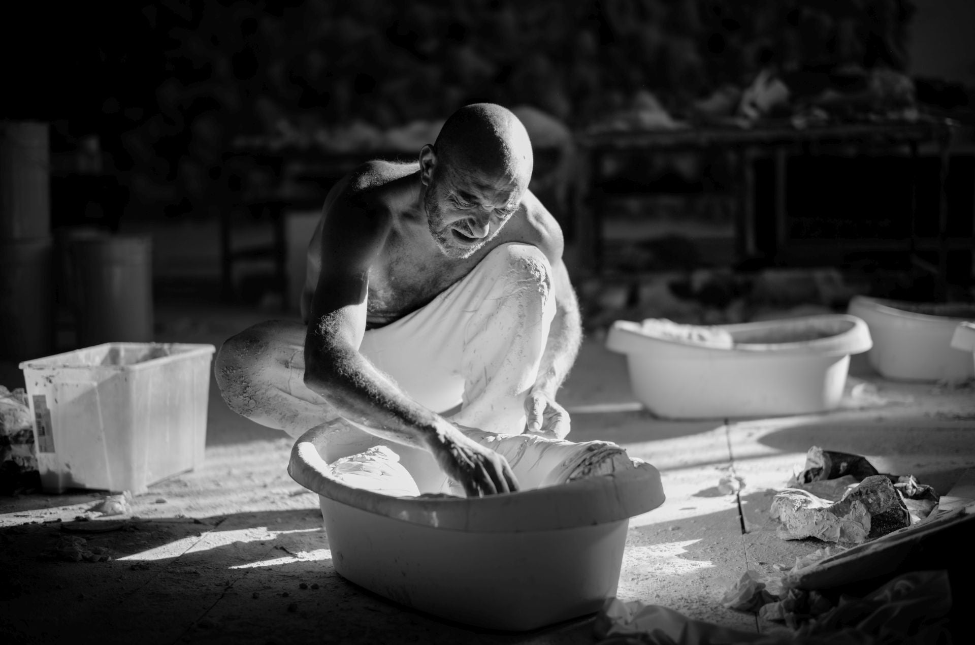 Lidó Rico prepara su proyecto escultórico para Murcia, en imágenes