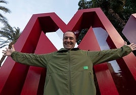 Alejandro Campillo, esta semana en la plaza Circular de Murcia.