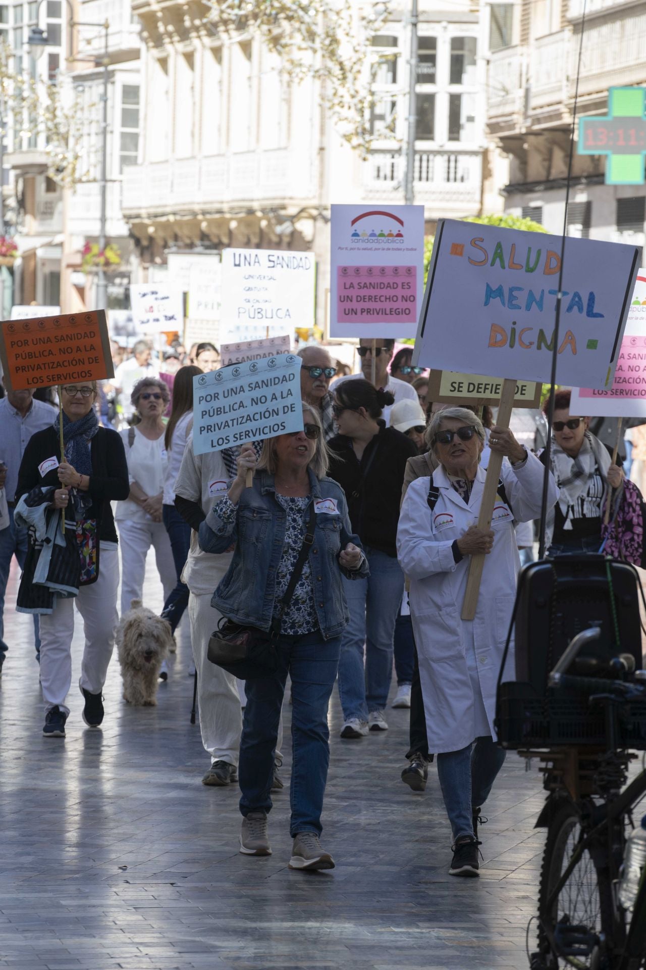 Manifestación en defensa de la sanidad pública en Cartagena, en imágenes