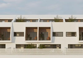 Recreación virtual de las viviendas que se están construyendo en la avenida Río Madera.