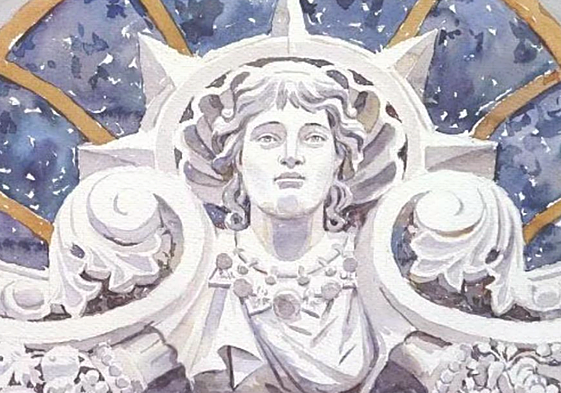 Obra que ilustra el cartel de esta edición inspirada en el arco del Real Casino.