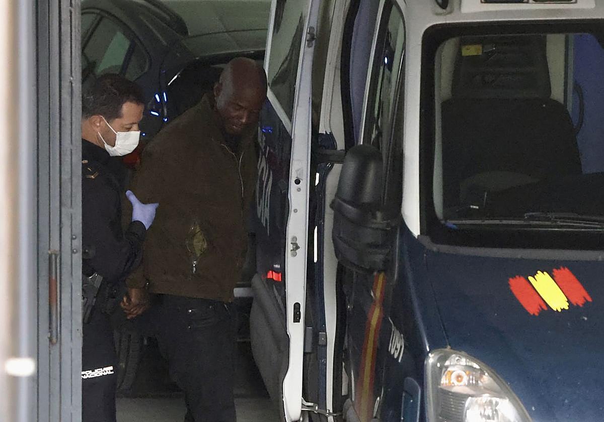 Puesta a disposición judicial del detenido, este miércoles, en Murcia.