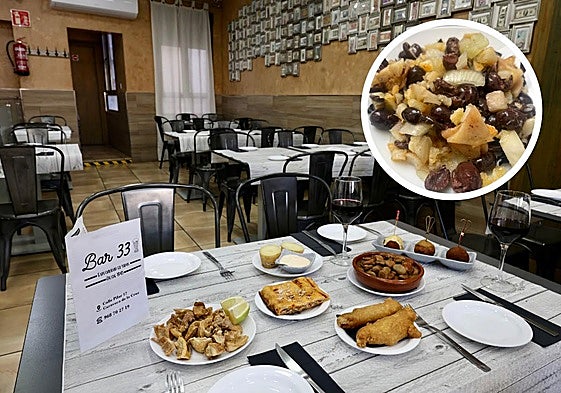 Alguno de los platos servidos en una de las mesas del local.