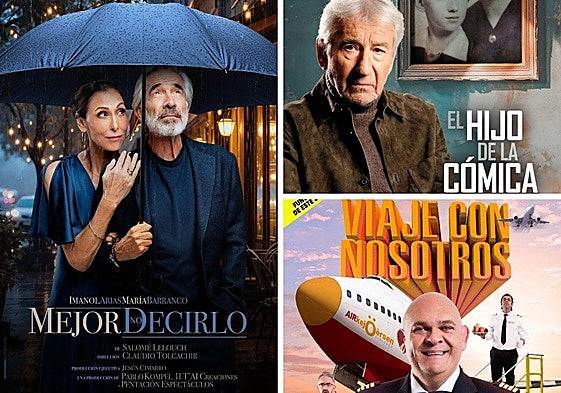Carteles de tres de las obras que se representarán en el Teatro de Invierno de San Javier.