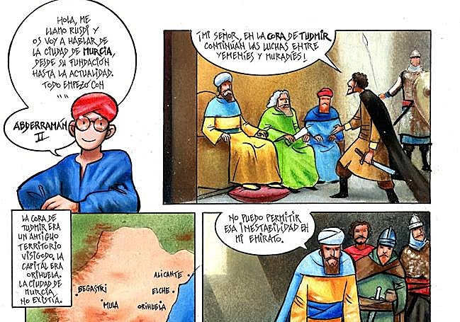 Viñeta dedicada a la historia de Abderraman II.