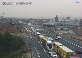 La autovía A-7, este viernes, a la altura de Murcia.