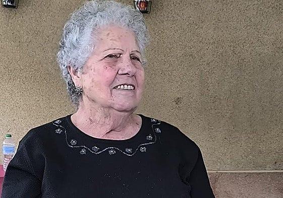 Carmen Hidalgo Alarcón, Carmelina, en su último cumpleaños.