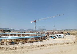 Imagen de archivo de las obras de la planta de biometano en el paraje de Los Morales (Fuente Álamo).