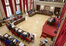 Imagen de archivo de un pleno en Murcia.