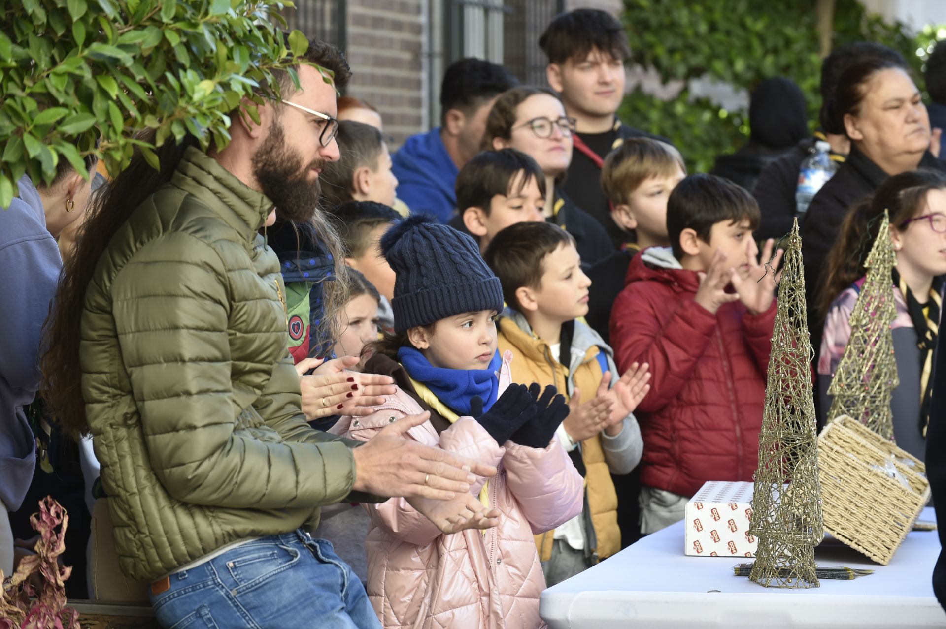 La nevada artificial en Murcia para cumplir el deseo de un niño de 7 años, en imágenes