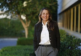 Encarna Piñero, durante su visita a la redacción de LA VERDAD.