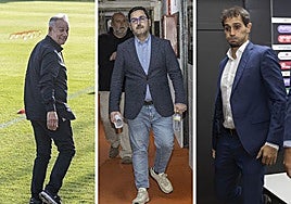 Los tres actores principales de una película de terror y suspense en el Efesé