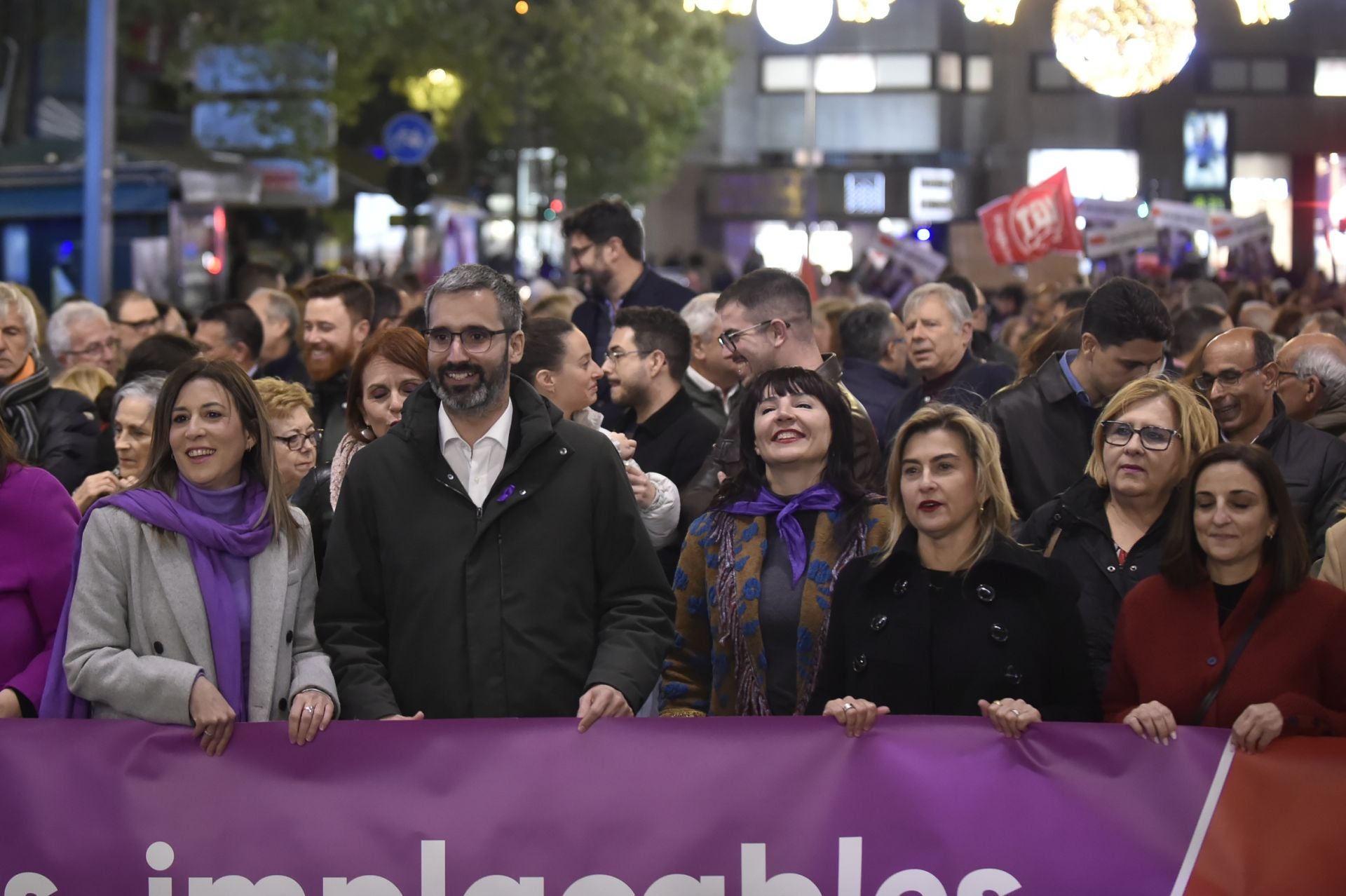 Manifestación por el 25N en Murcia, en imágenes