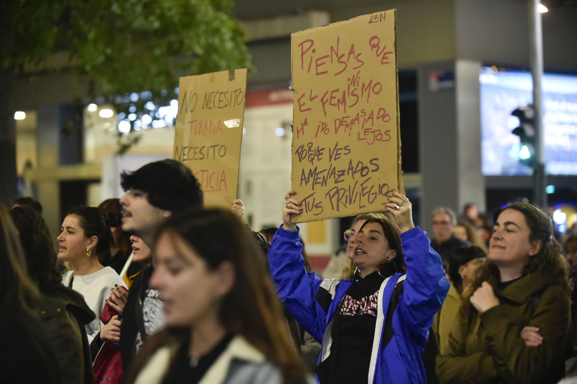 Manifestación por el 25N en Murcia, en imágenes