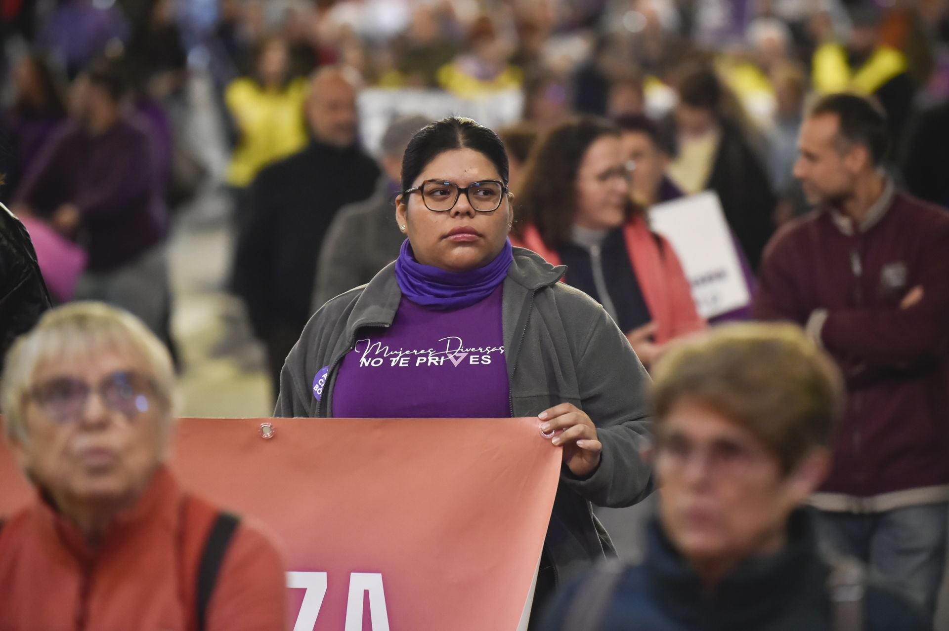 Manifestación por el 25N en Murcia, en imágenes