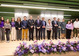 Los premiados en el acto de este martes.
