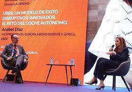 Víctor Rodríguez y Anabel Díaz, este miércoles, en el CEO Congress.
