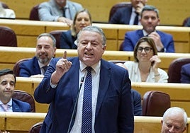 Francisco Bernabé durante una intervención en el Senado en una imagen de archivo.
