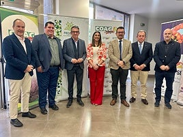 La consejera de Agricultura, Sara Rubira, en la clausura de la Agrojornada de COAG en Cieza.