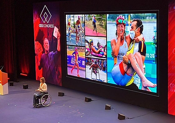 Eva Moral, durante su intervención.