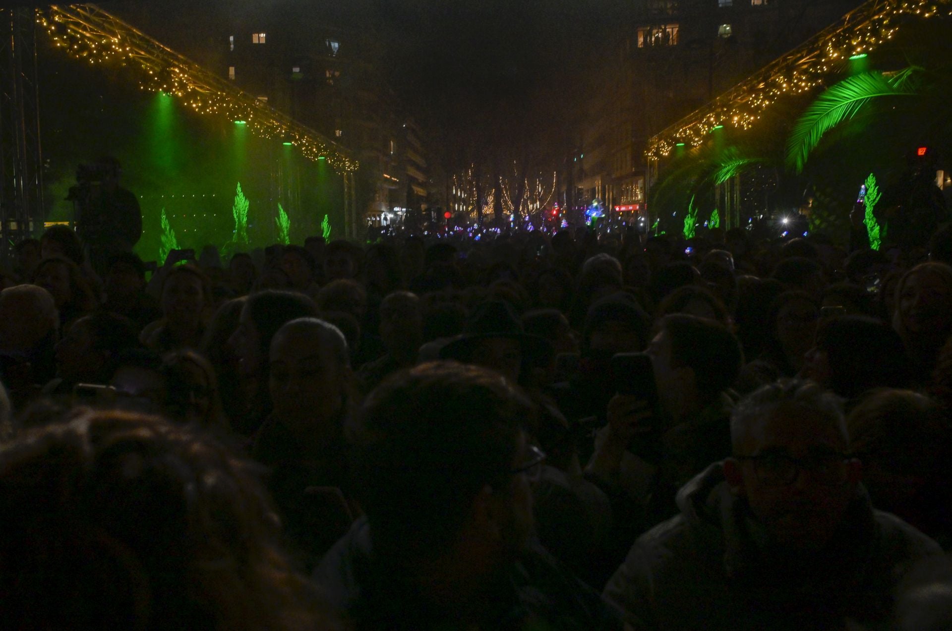 El encendido del árbol de Navidad de Murcia, en imágenes