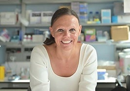 María Berdasco, en su laboratorio