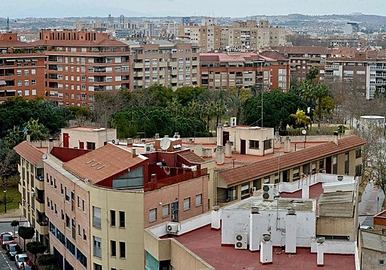 Edificios de viviendas de Murcia, en una imagen de archivo.