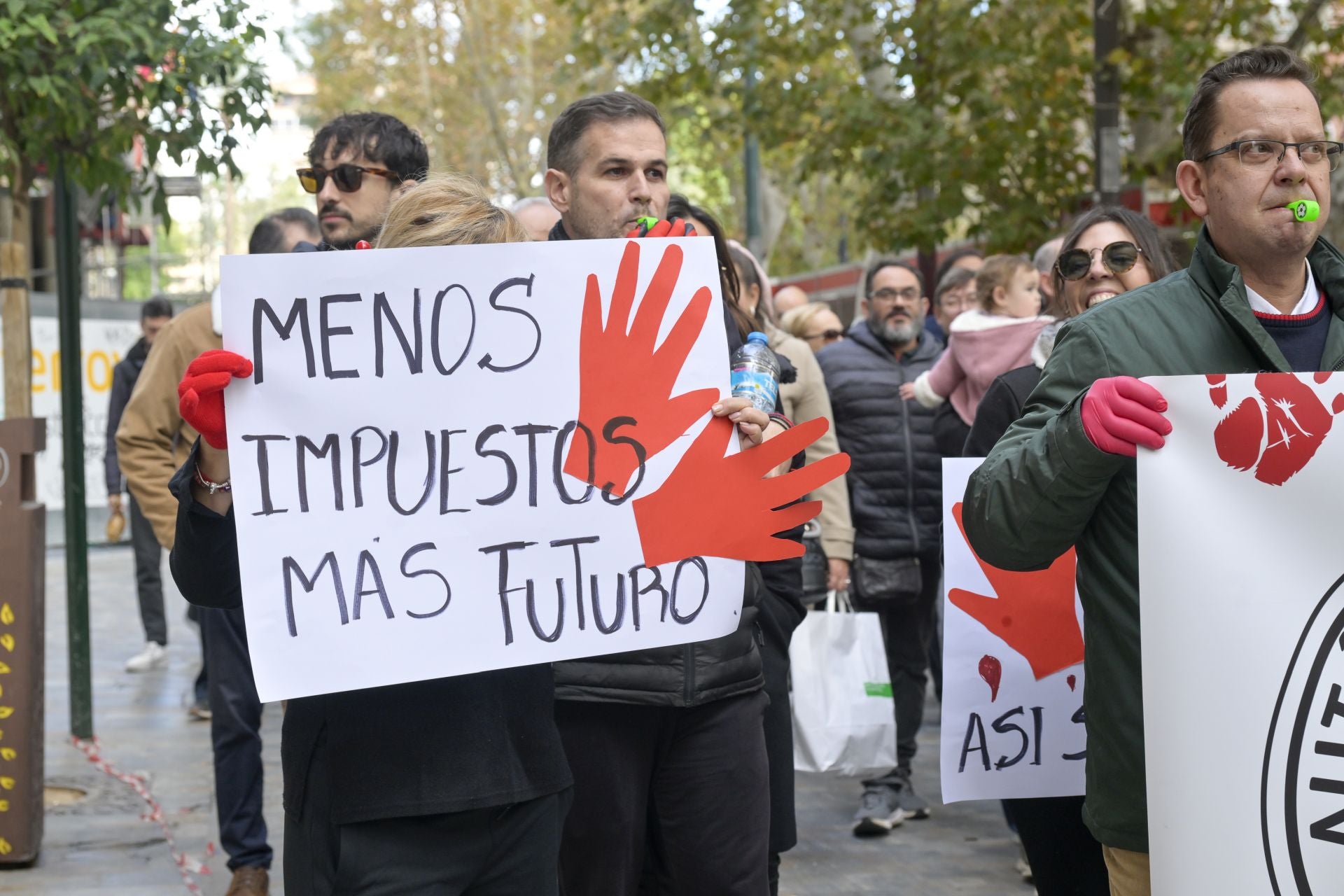 En imágenes, manifestación de autónomos en Murcia