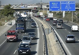 La autovía A-7, a la altura de la Nueva Condomina, en una imagen de archivo.