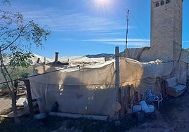 Una de las chabolas detectadas por la unidad de control del padrón.