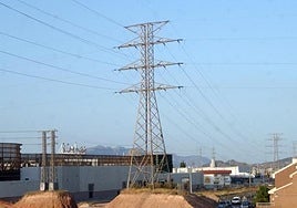 La torre eléctrica de Los Rectores, en una imagen de archivo.