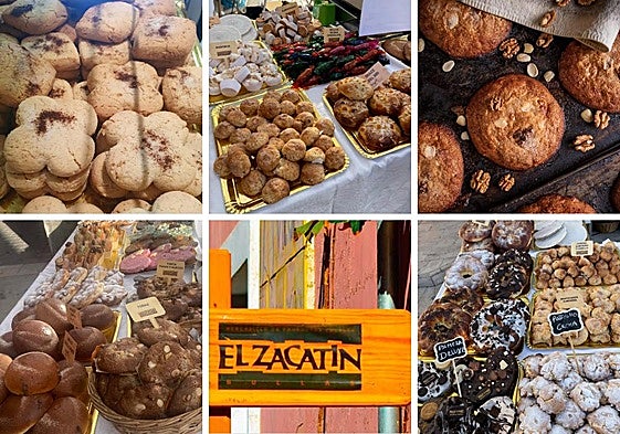 Mantecados, suspiros, toñas, mercadillo artesanal El Zacatín y pastelillos.