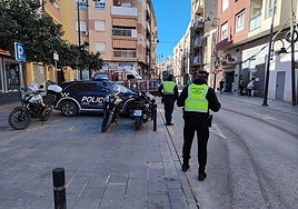 Agentes en Lorca en una imagen de archivo.