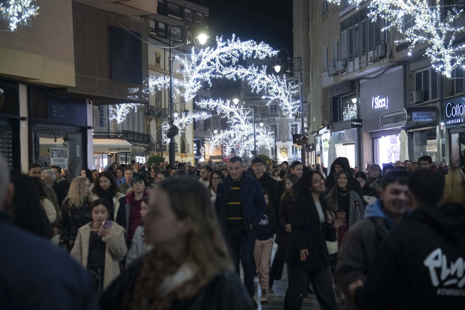 El encendido de las luces navideñas de Cartagena, en imágenes