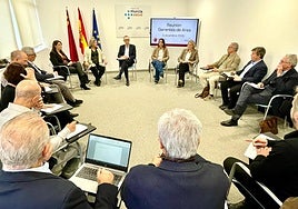 Reunión este viernes del consejero Juan José Pedreño con los gerentes de las nueve áreas de salud de la Región de Murcia.