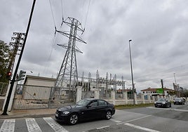 Instalaciones actuales de la subestación eléctrica en Espinardo.