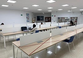 Sala de estudio de la Casa de Cultura de Fuente Álamo, uno de los inmuebles que serán chequeados.