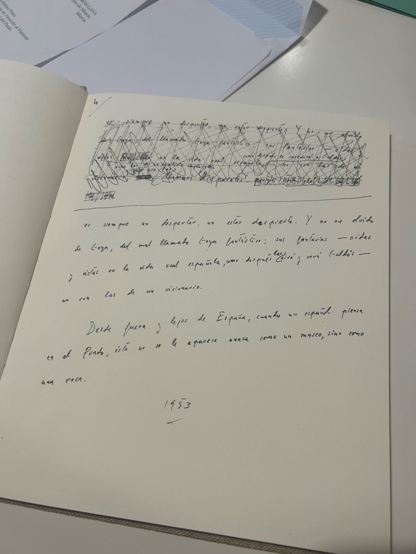 Detalle de Roca Española, de Ramón Gaya, en el Museo Nacional del Prado