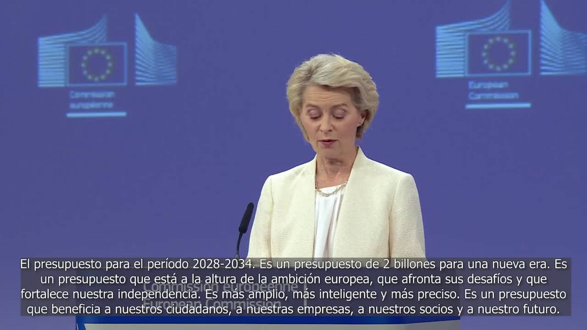 Bruselas propone elevar a 2 billones el presupuesto para el periodo 2028-2034
