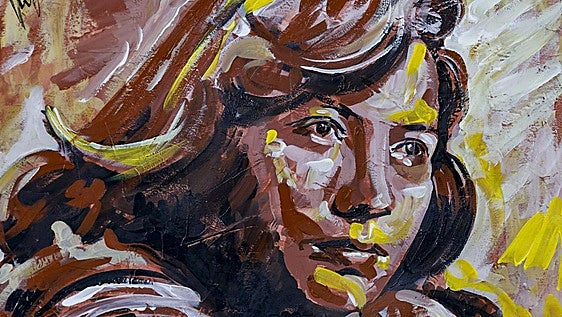 Retrato de Patricia Highsmith realizado para la portada de Ababol por María Luisa Martínez de León.