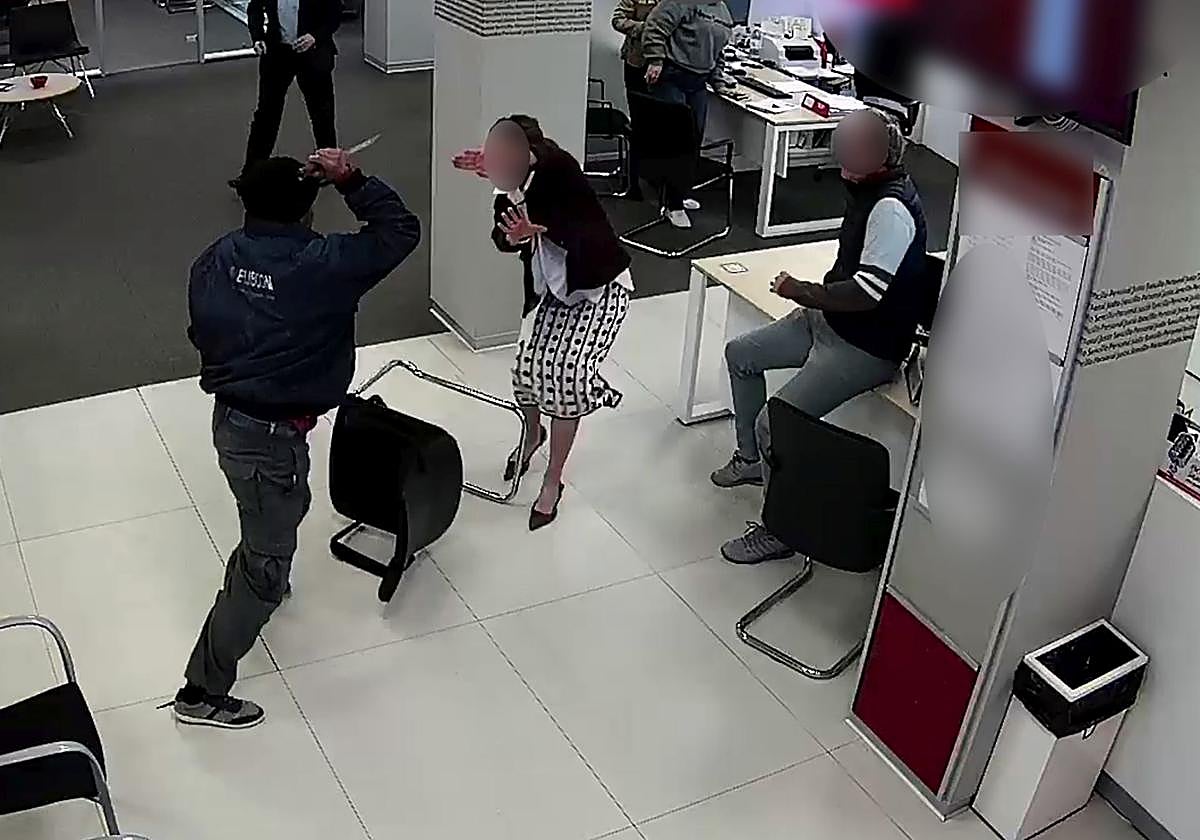 Imagen de las cámaras de seguridad en uno de los robos.
