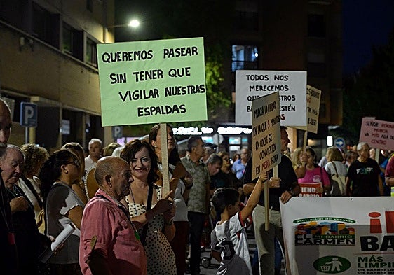 Un momento de la manifestación celebrada este viernes.