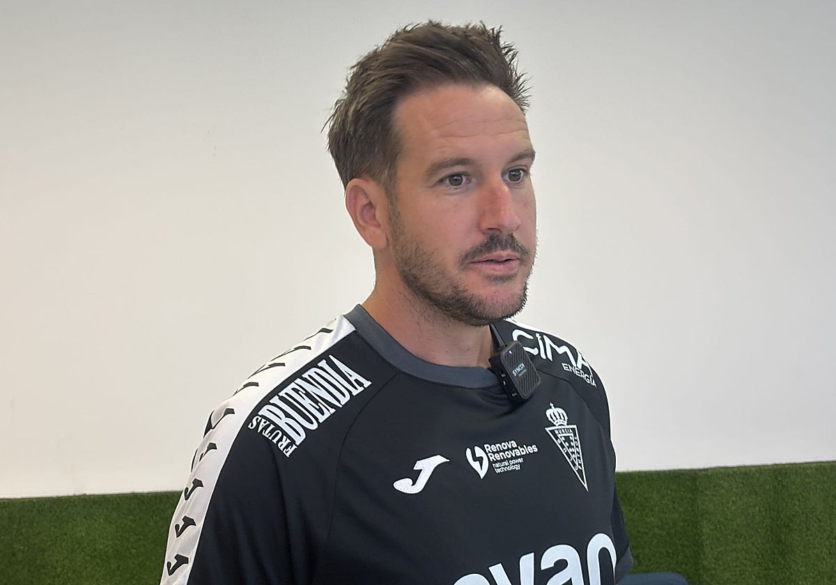 Sergi Guilló, en la rueda de prensa de este viernes en Pinatar Arena