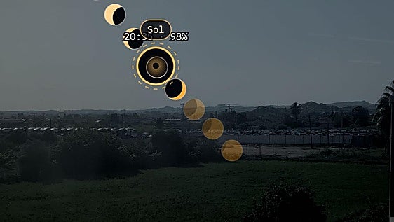 Una app de realidad aumentada simula cómo se verá el eclipse en cualquier lugar y si lo tapará algún edificio