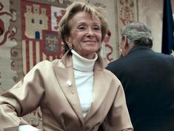 La vicepresidenta del Gobierno, María Teresa Fernández de la Vega ha comparecido ante la Comisión Constitucional del Congreso. /EFE